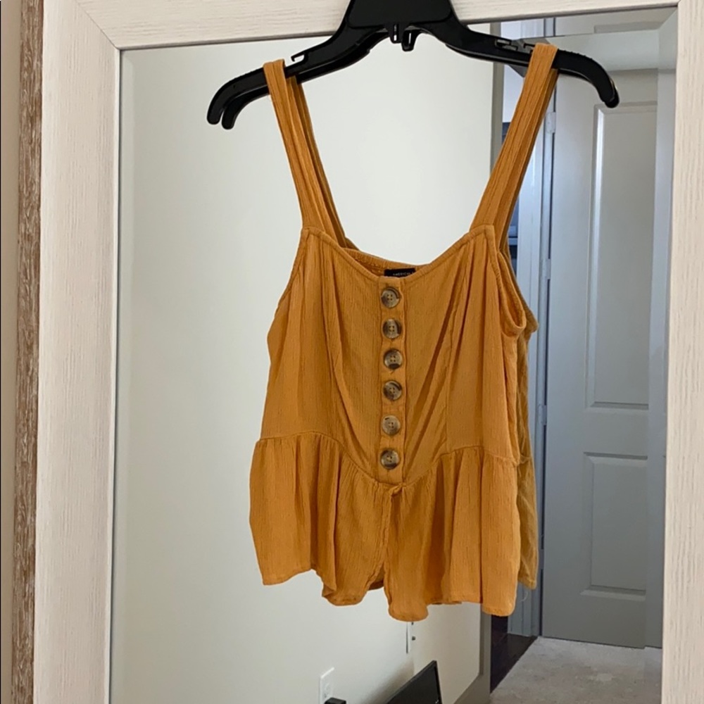 American eagle mustard colored tank
